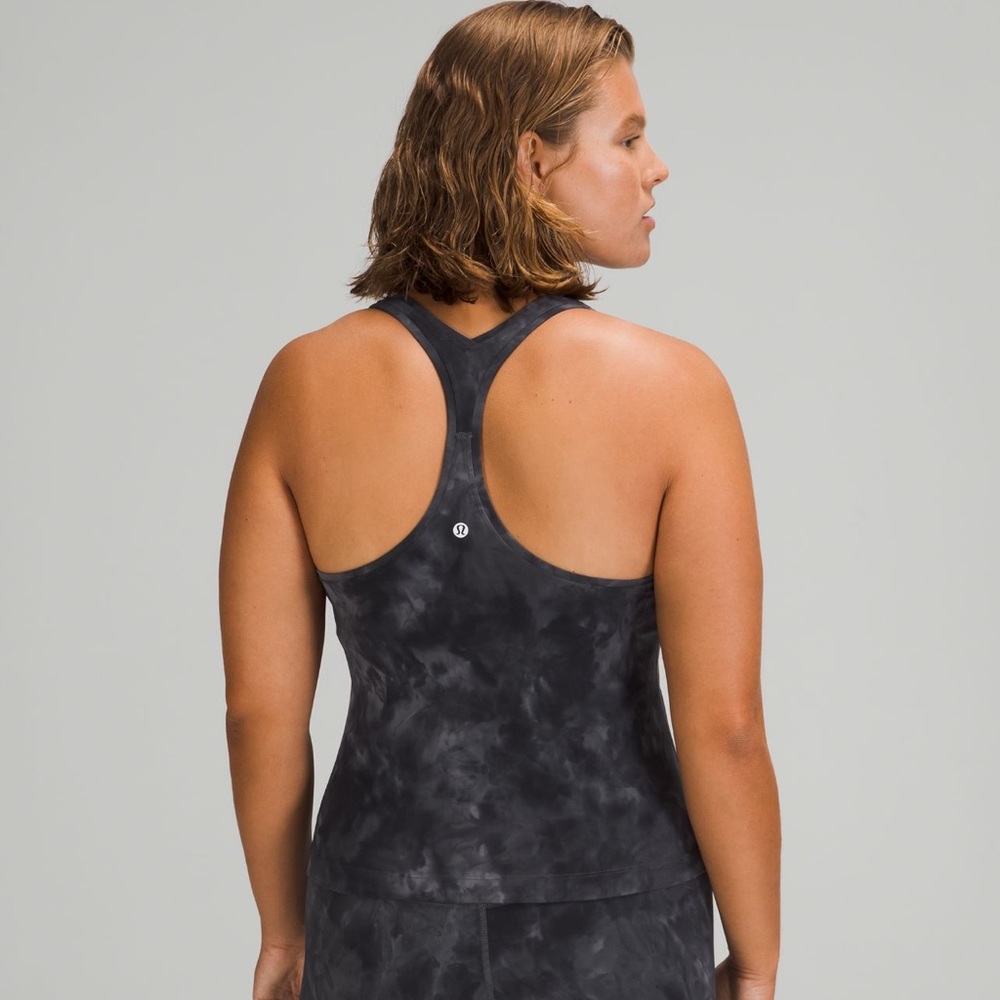 Cool racer back tank top race length